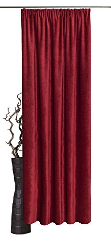 Dekostoff Double mètre Hauteur?: 100 cm, largeur?: 140 cm, Couleur au choix, rouge bordeaux, 100x140 H/B 4250923612743 (4250923612743)