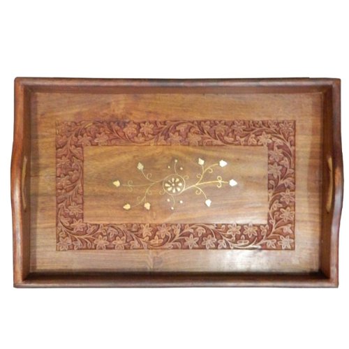 Plateau de service bois 38x25x6cm Décoration la...