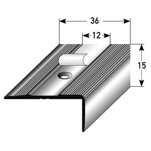 Nez de marche / Cornière pour escaliers (15 mm ...