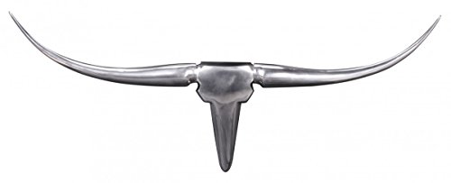 Décoration murale cornes de taureau aluminium a...