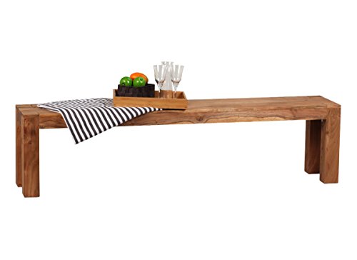 En bois d'acacia massif salle à manger et banc ...