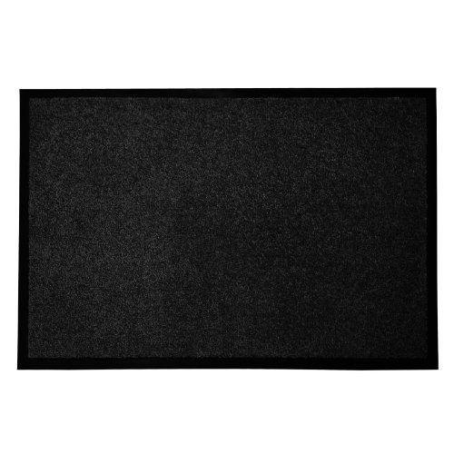 casa pura Tapis d'entrée casa pura® Mono noir | qualité élevée - lavable et absorbant | plusieurs tailles - 90x120cm code EAN 4250953742915 