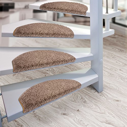 Lot de 15 marchettes d'escalier shaggy LUXE cas...