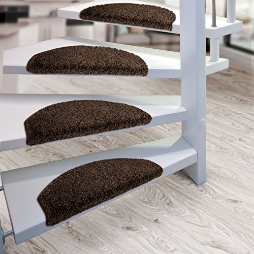 Lot de 15 marchettes d'escalier shaggy LUXE cas...