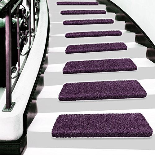 Lot de 15 marchettes d'escalier shaggy LUXE cas...
