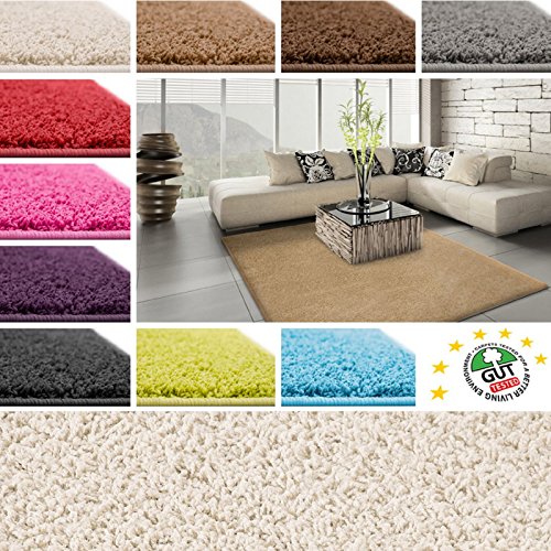 Tapis de salon shaggy poil long | 10 coloris au...