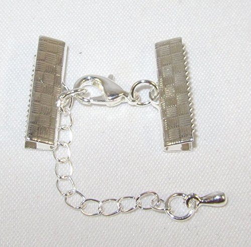 Bastel Express 20 Mm-lot de 5 fermoirs pince-ruban avec mousqueton-argenté-bastel express code EAN 4250983901054 