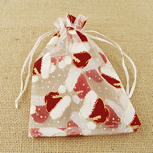 20 Sachet organza 18,5 x 12 cm avec bonnet de N...