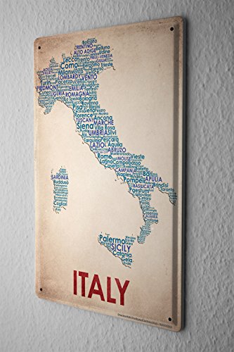 Plaque Émaillée Voyage Autour Du Monde Carte de...