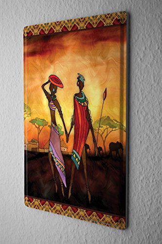 Plaque Émaillée Tour Du Monde couple africain Publicité Signes En Métal 20X30 cm 4250991241647 leotie fashion&lifestyle