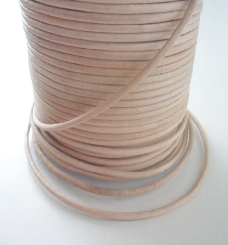 Auroris Cordon en cuir rond - 25 m - ø 1,5 mm - naturel (teinte) 4250995602543 (4250995602543)