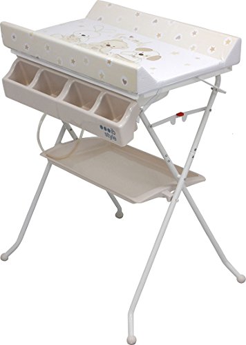 Combi bain-change pliable avec baignoire Table à langer avec compartiments Commode à langer Matelas à langer | Décoration "Friends" 4251000833860 IB-Style Combi bain-change pliable avec baignoire Table à langer avec compartiments Commode à langer Matelas à langer | Décoration "Friends" 4251000833860 IB-Style