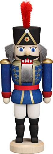 SeifVK Casse-Noisette chiffre de Noël Avent petits Nutcracker husar bois Erzgebirge bleu art artisanal en bois de 12 cm 4251006156147 (4251006156147)