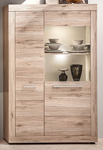 1505-037-87 vitrine armoire chêne sable lxhxp 9...