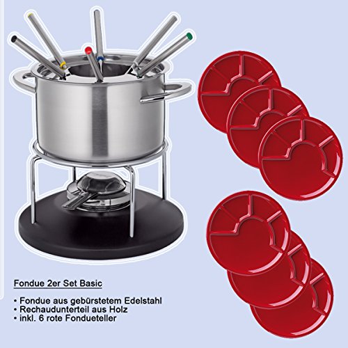 Spring Lot de 2 - Basic Fondue + 6 Assiettes à ...