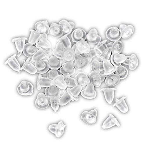 RäneeJ 50 Pièces-bouchons silicone antifuites pour clous d'oreilles boucles d'oreille code EAN 4251027708516 