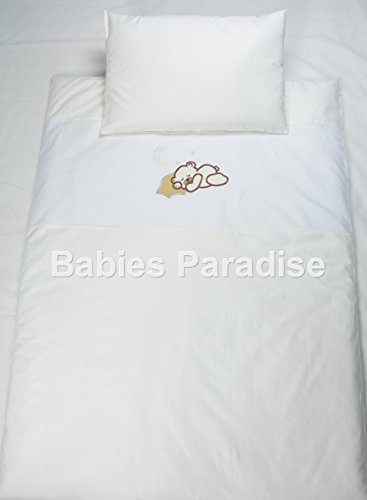 Parure 2 pièces lit bébé avec motif sleepy ours