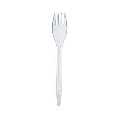 Fourchette en plastique (Transparent/17,5 cm - ...