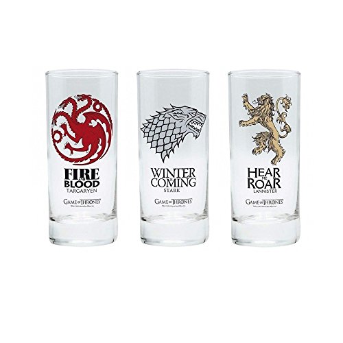 Game of Thrones Game of thrones-hBO tV série de 3 gobelets 300 ml-tagaryen-fort-lannister code EAN 4251048478931 