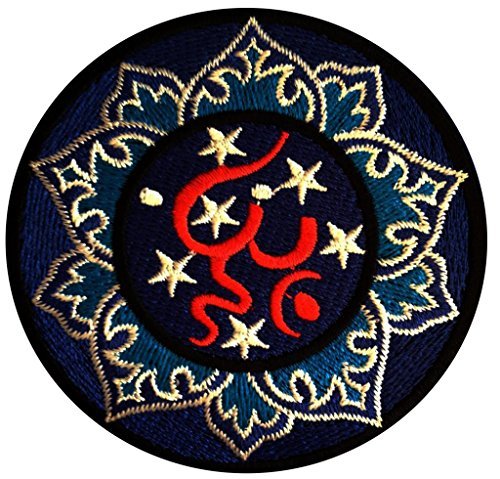 Om Symbole Bleu Spirituel Méditationl Patch '' Ca. 8 x 8 cm '' - Écusson brodé Ecussons Imprimés Ecussons Thermocollants Broderie Sur Vetement Ecusson Hippie 4251052605804 Catch-the-Patch.de