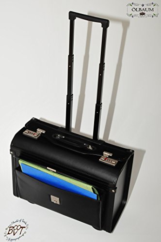 BTV Haus & Garten 1 Kit valise de pilote annonce VOL Valise/Accessoires pilotes de voyage trolley Mallette de/Noir, robuste, stable, cuir (cuir synthétique), imitation cuir, spacieux sac avec mallette de XXL téméraires grosszügiger einteilung Valise, Trolley, Note code EAN 4251077990176 