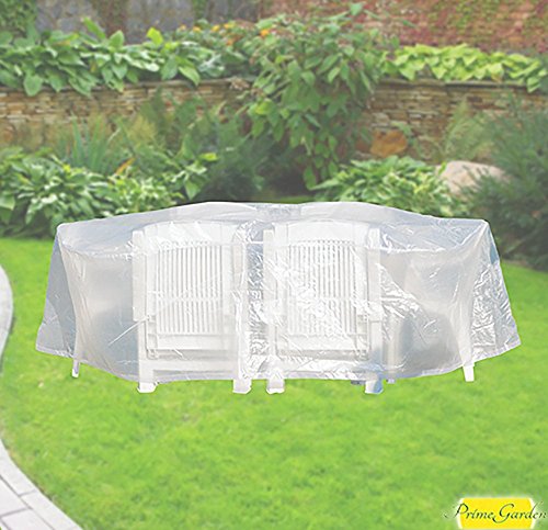 PrimeGarden Confort Housse de protection pour regroupement ovale de chaises Transparent 230 x 135 x 70 cm 4251107406257 (4251107406257)