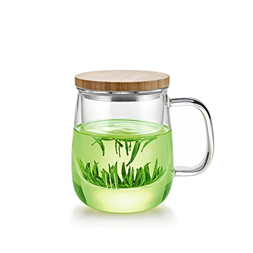 Nouveau?: verre à thé 500 ml verre avec filtre ...