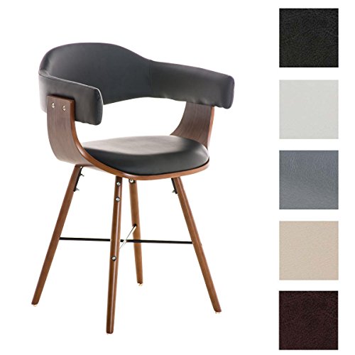 Chaise de visiteurs moderne barrie v2, noyer, a...