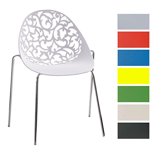 Chaise retro empilable faith, mélange des matér...