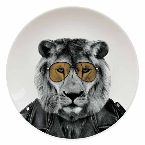 M 12006b wild dining assiette lion 22,9 x 22,9 ...