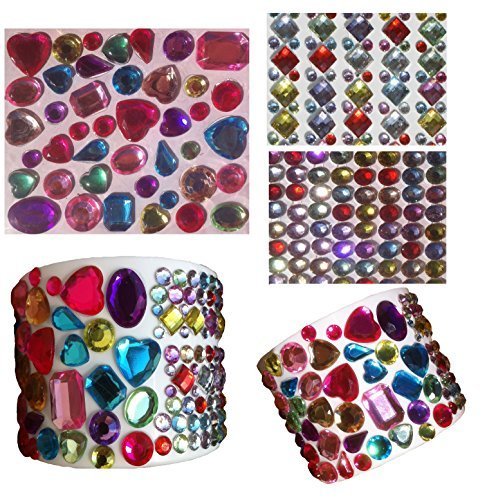 961 Lot de strass autocollants carrés pailleté ...