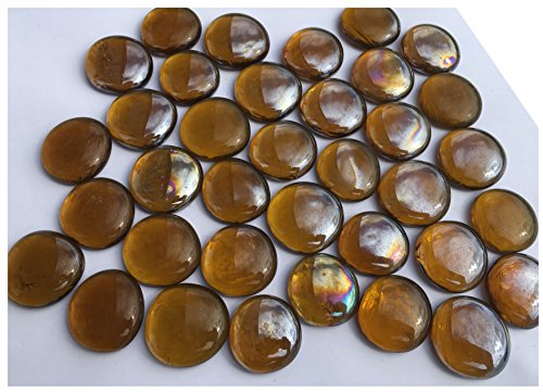 CRYSTAL KING Mélange Marron cabochon en verre Nuggets 3,5 cm 600 g boules décoratives Plat Verre Décoration Table billes en verre de vase décoratif Garnissage cabochon en verre multicolore de Crystal King code EAN 4251184311574 