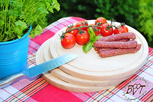 Planche en bois avec rillung Nature 3 x, grand,...