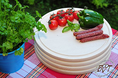 Planche de bois de hêtre Épaisseur 15 mm rond a...