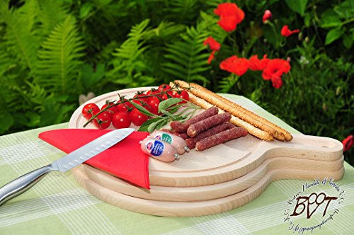 3 x XXL Planche en bois 40 cm avec poignée 10 c...