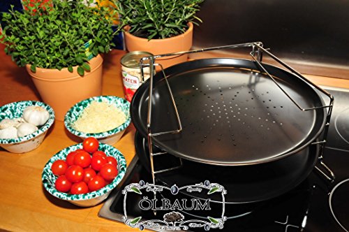 2 x Traditionnellement Plaque à pizza ronde + 4...