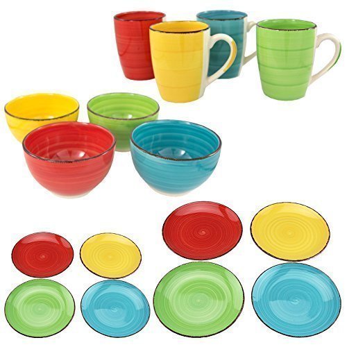 Druline Service de table vaisselle en porcelain...