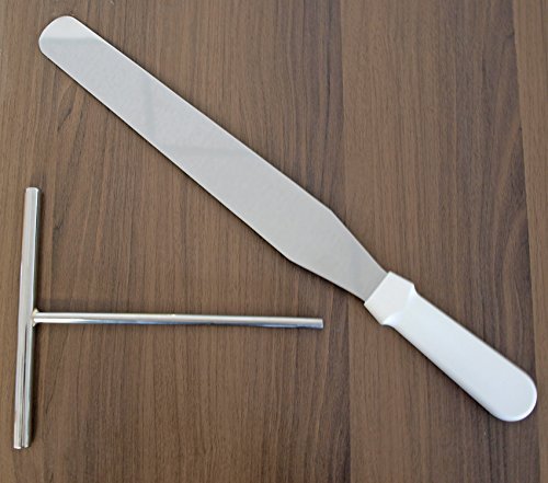 My-Gastro SET Crêpe Turner 44cm + Diviseur à Pâte Inox crêpe Turner pâte Distributeur Couteaux code EAN 4251254203402 