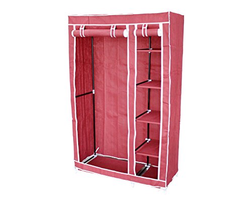myowntrade D & S Vertriebs avec tringle à vêtements penderie armoire Rouge foncé 178 x 110 x 46 cm 4251259414100 (4251259414100)