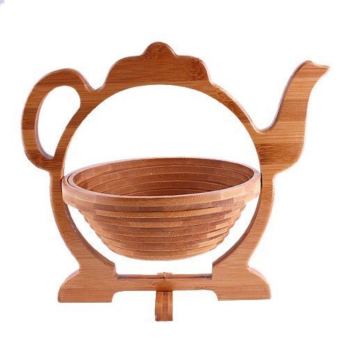 Corbeille à fruits en bambou théière bol décora...