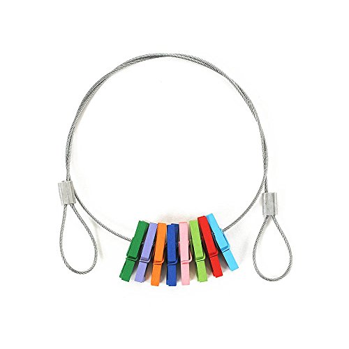 (mc401) corde photo 50 cm avec 8 pinces à linge...