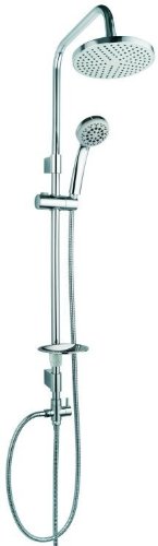 Sanlingo Design Set de Douche Barre Douche de tête Douchette Effet Douche à pluie Chrome 4260078569038 (4260078569038)
