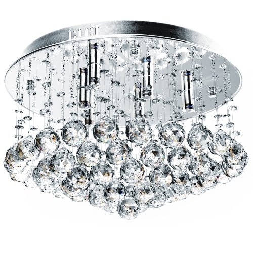 - lustre plafonnier en cristal 6 x g9 (max. 40 ...