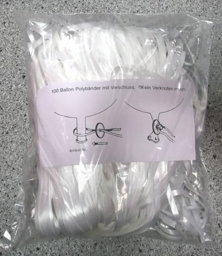 Fermeture ruban pour ballon de baudruche, convi...