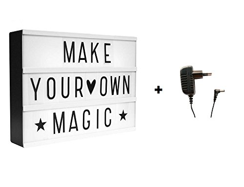 Lightbox A4 Noir avec 85 lettres & symboles ave...