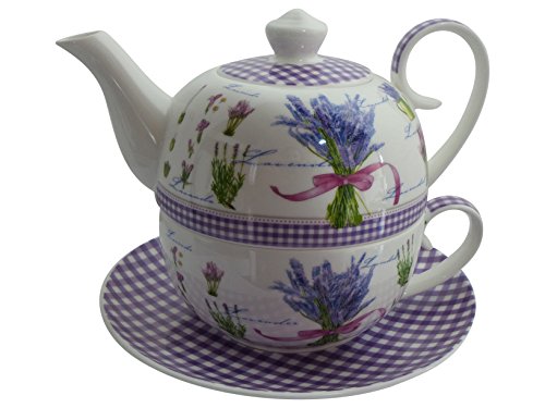 Tea for one set de 4 pièces diamant: lavande-th...