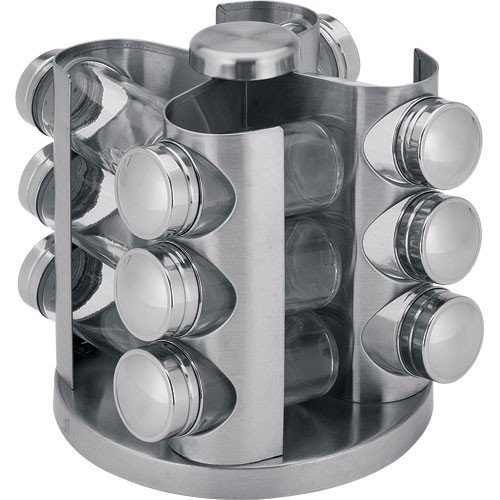 Pivotant en acier inoxydable avec 12 pots à épi...
