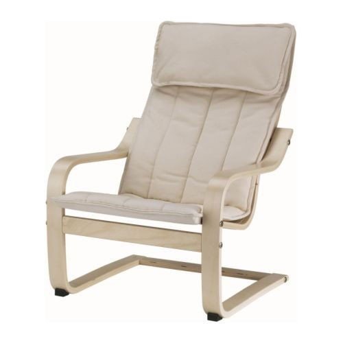 IKEA POÄNG Fauteuil cantilever enfant en bois d...