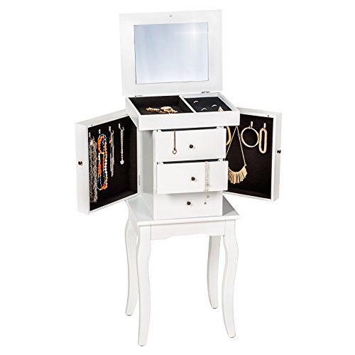 Armoire à bijoux blanc collier bague accesoire ...