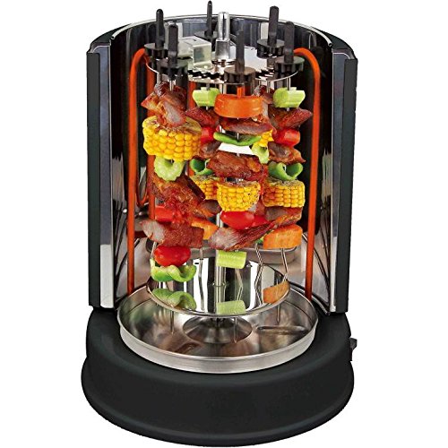 Kebab avec außenspießen pivotantes à 360 ° noir